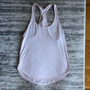 Lululemon Tank pale pink and gray stripe